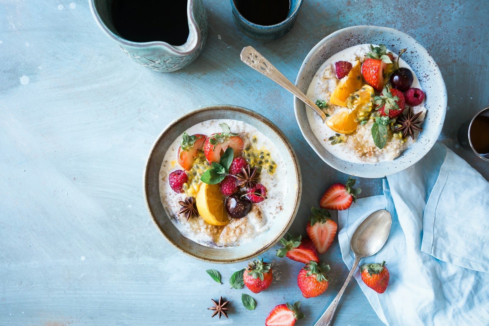 Top 15 Delicious Low Carb Snacks For Diabetics On The Go two bowls of oatmeal with fruits