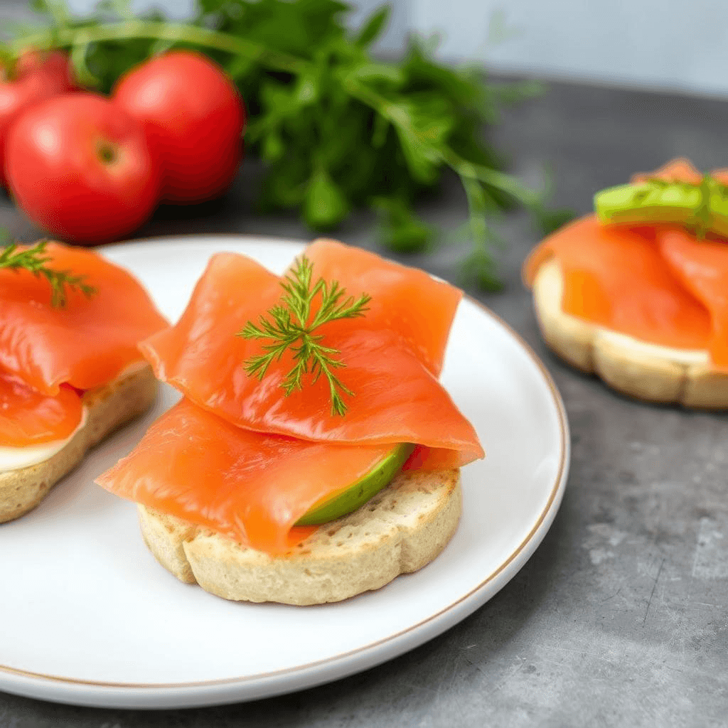 Low-carb Smoked Salmon and Avocado Cloud Bread for Type 2 Diabetes